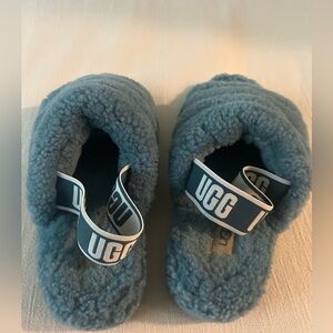 UGG Soft Blue Fleece Slippers